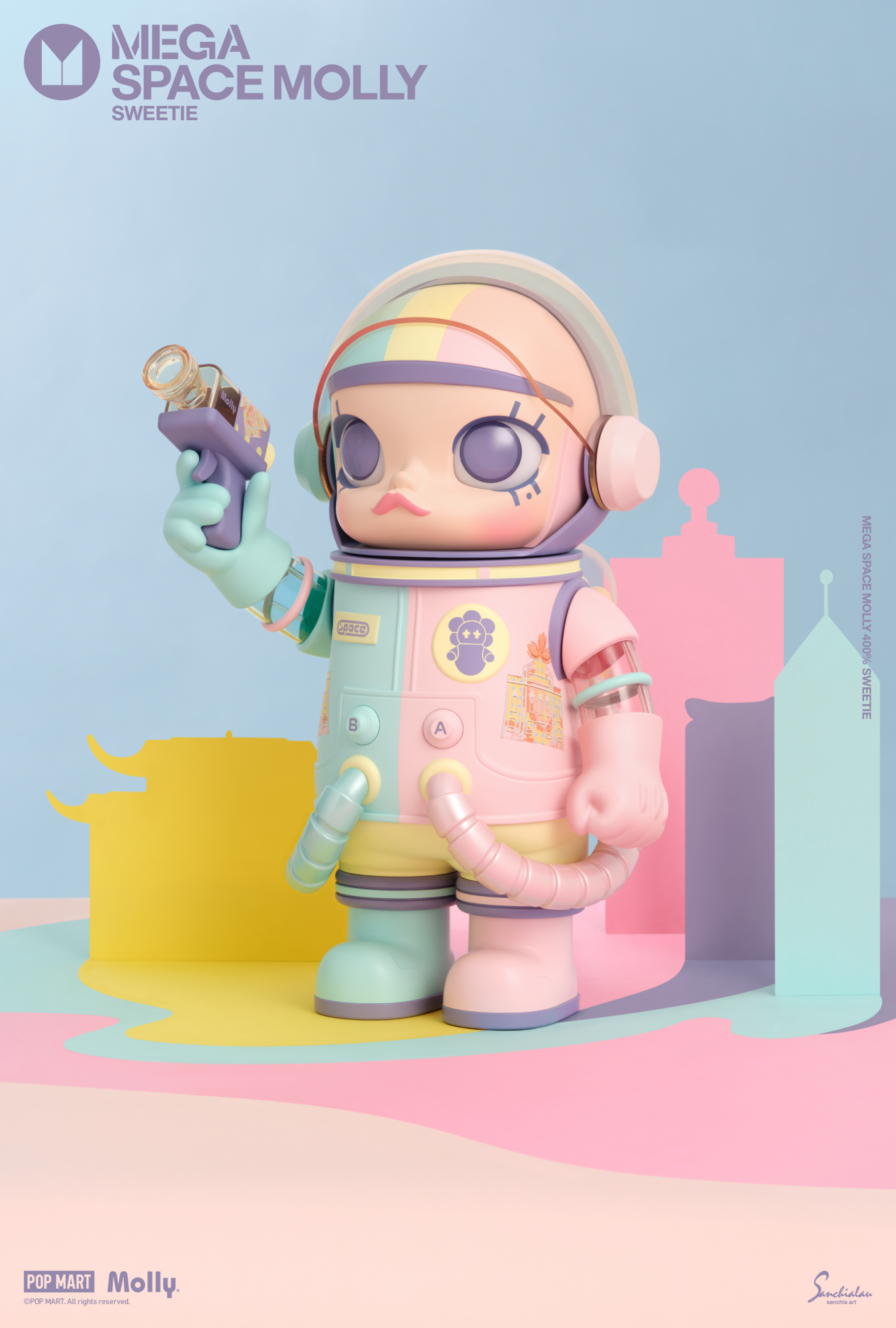 POP MART x Sanchia Lau Presents MEGA SPACE MOLLY 400% Sweetie 