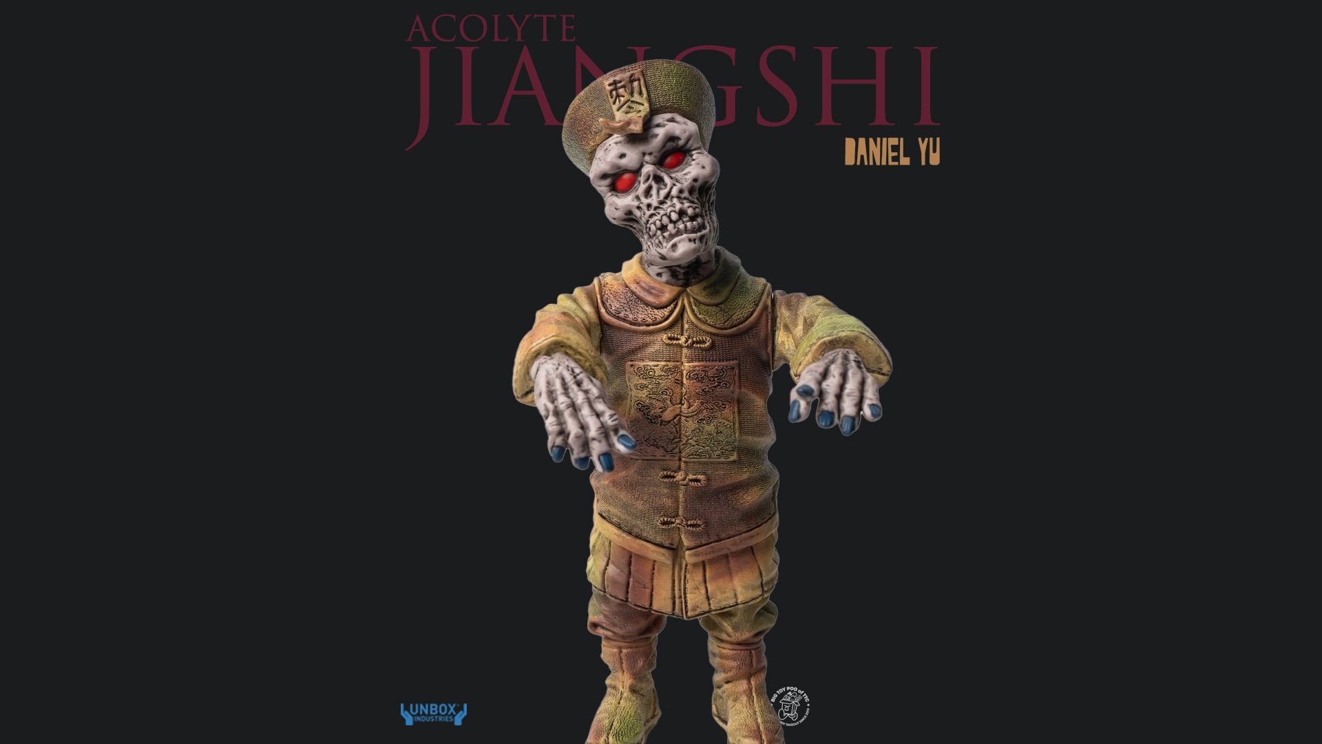 キョンシー ソフビ 黑/金/赤塗装 DANIEL-YU “ JIANGSHI ACOLYTE