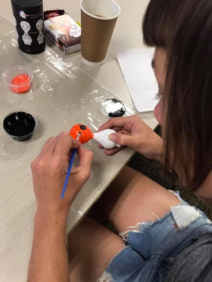 Me painting my toy!